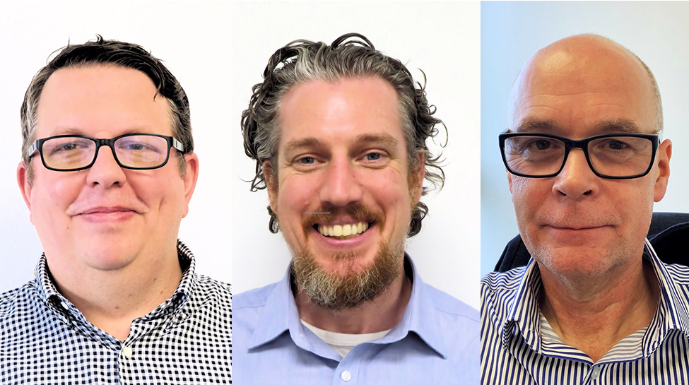 Left: Peter Double, Centre: Gerbren Haaksma, Right: Tony Ward