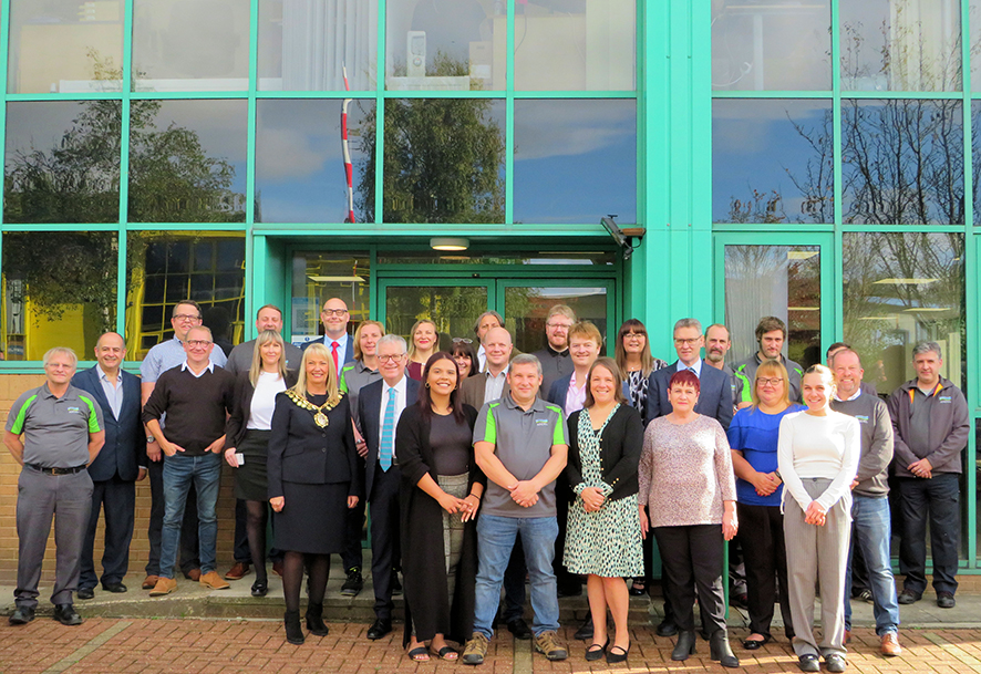 Mayor Caroline Makinson and Andel staff